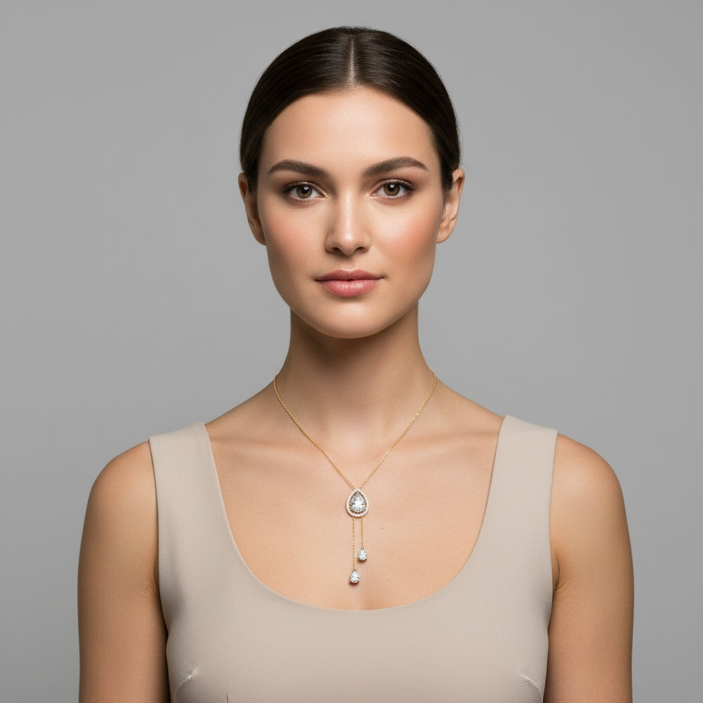 Pear Trio Necklace