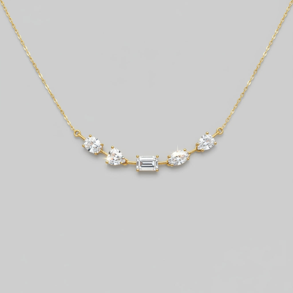Multi-Shape Arc Necklace
