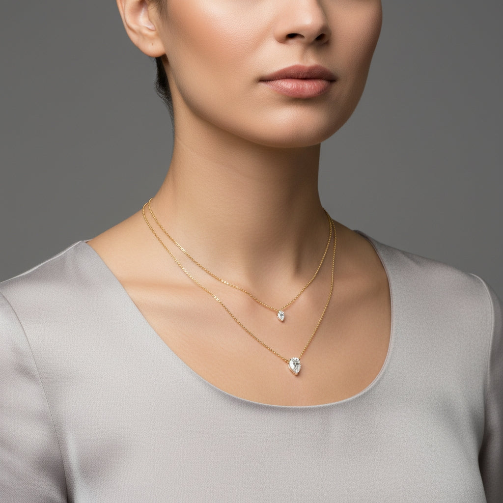 Layered Pear Necklace