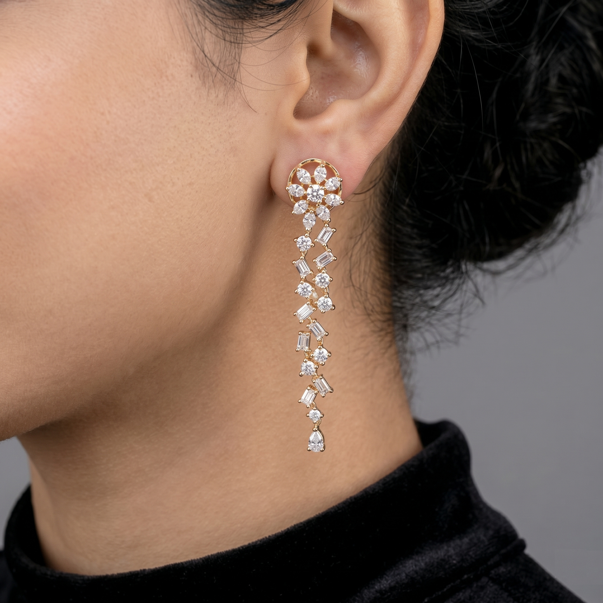 Labgrown All White Petite Cocktail Danglers