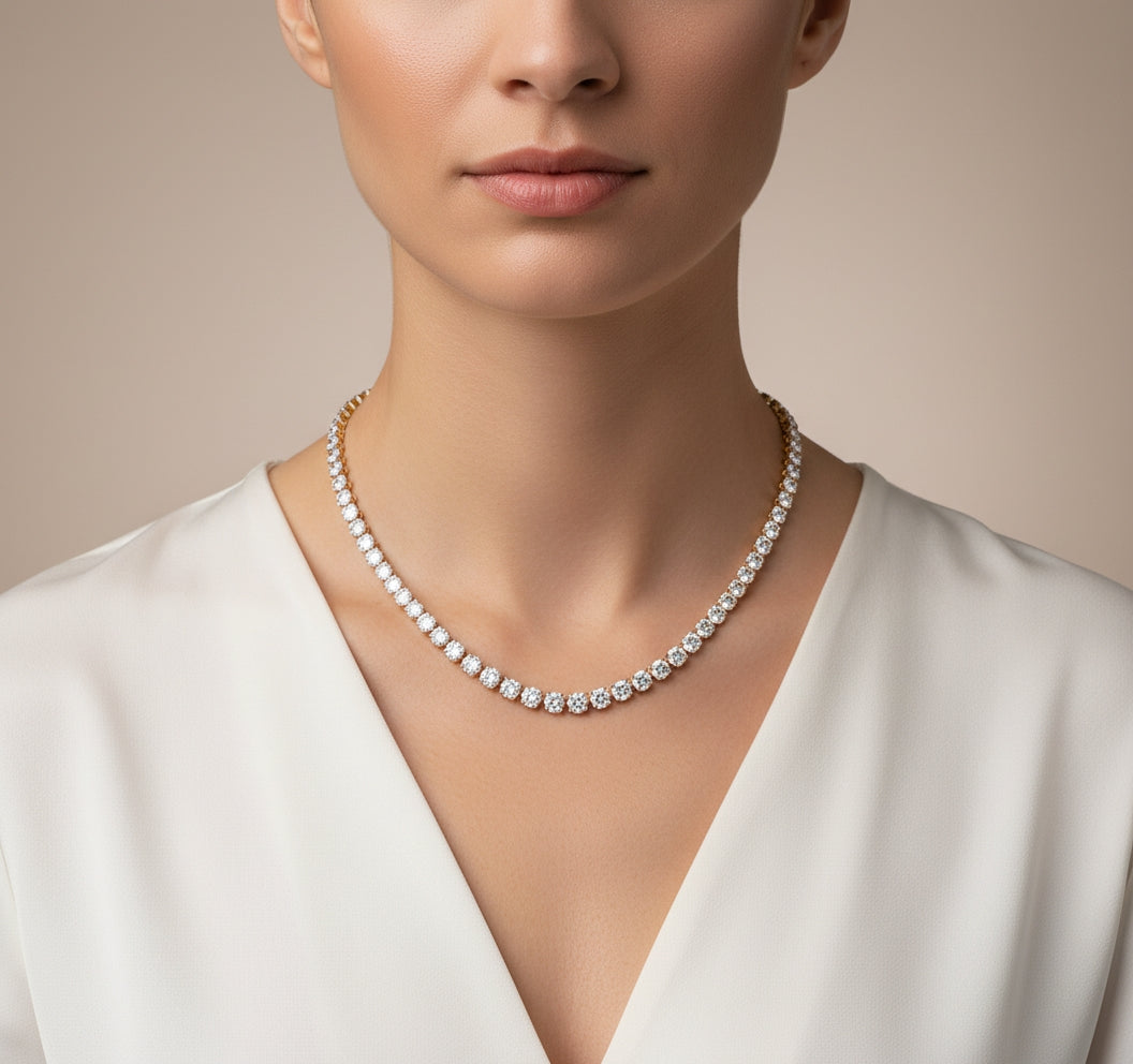 Classic Round Single line necklace