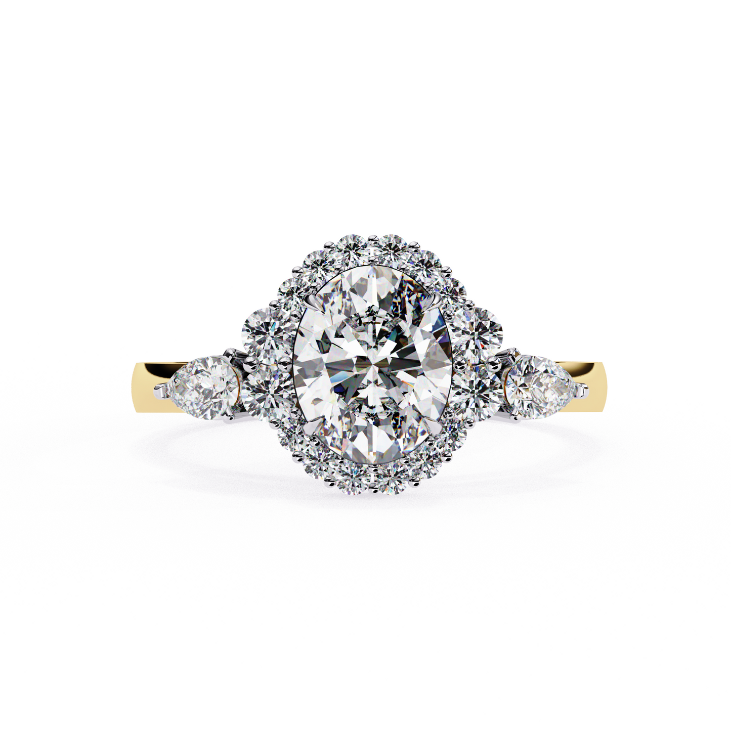 Solitaire Oval Flora Ring