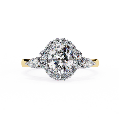 Solitaire Oval Flora Ring