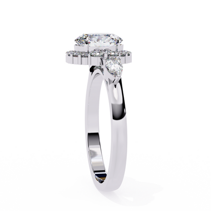 Solitaire Oval Flora Ring