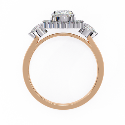 Solitaire Oval Flora Ring