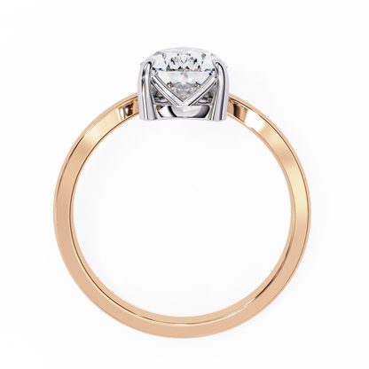 Solitaire Pear Cluster Ring