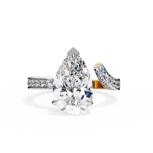 Classic Solitaire Drop Open Ring