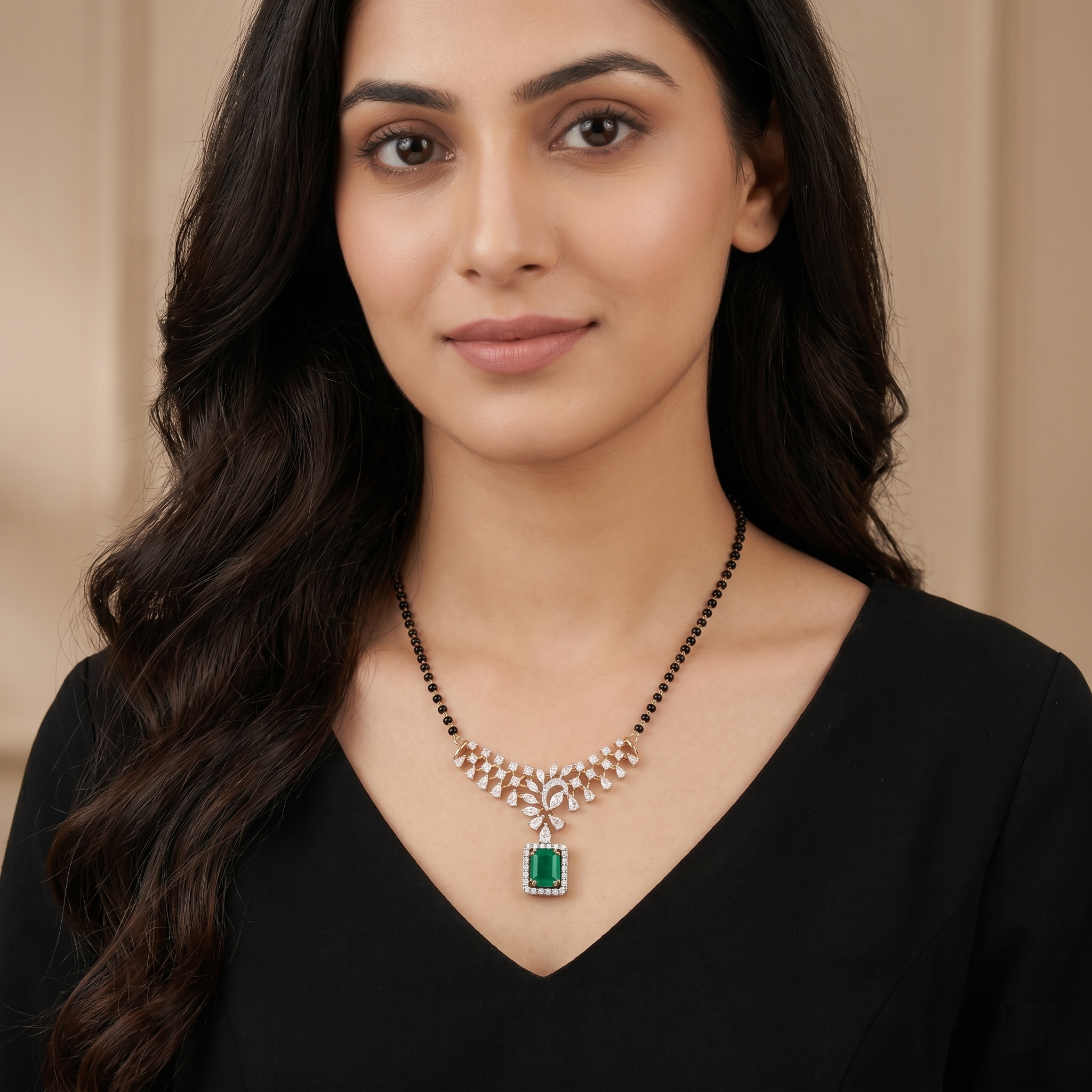 1.66ct Labgrown Diamonds Mangalsutra Pendant