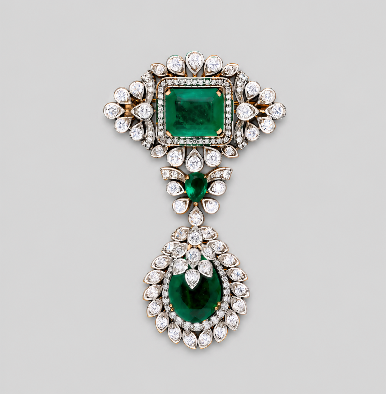 Mystic emerald brooch