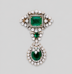 Mystic emerald brooch