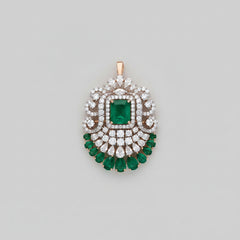 Emerald Heirloom Pendant / Brooch