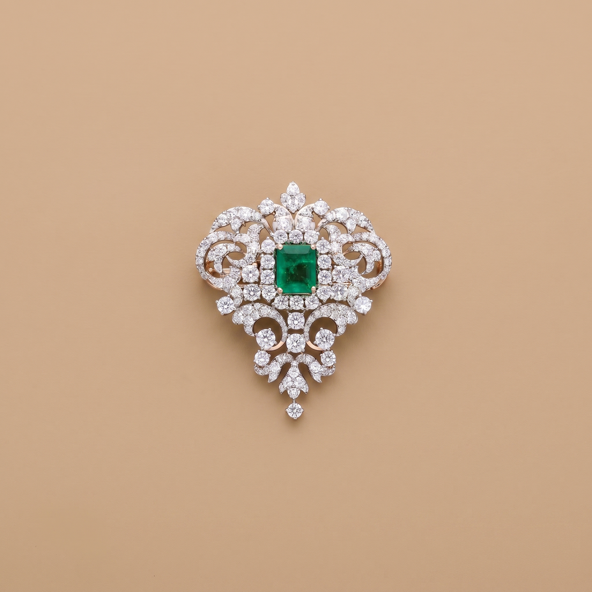 Emerald Crest of Glory Pendant / Brooch