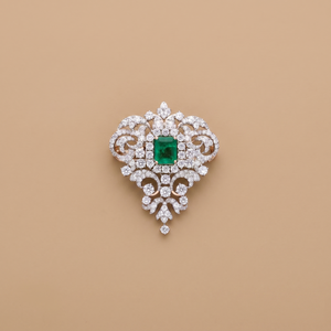 Emerald Crest of Glory Pendant / Brooch