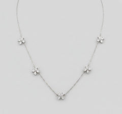 Scintillating Petals Chain Necklace