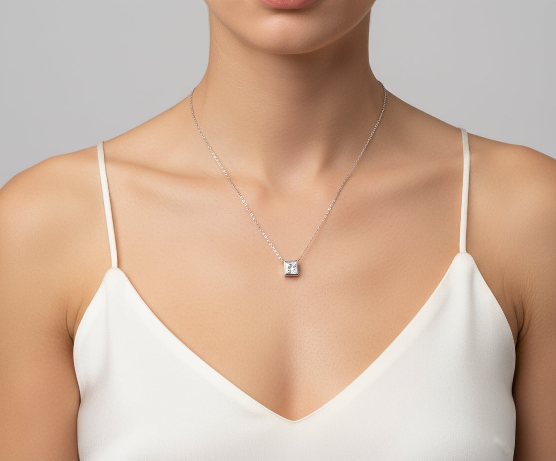 Princess Bezel Pendant