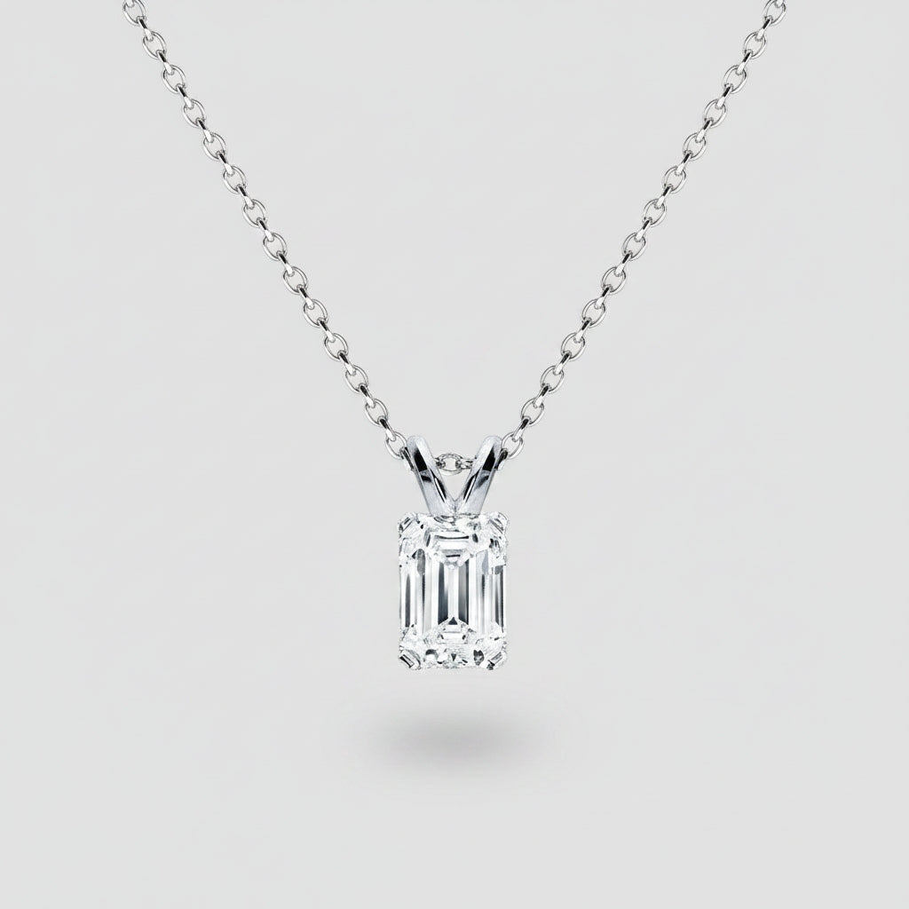 Classic 70 cent Emerald Pendant