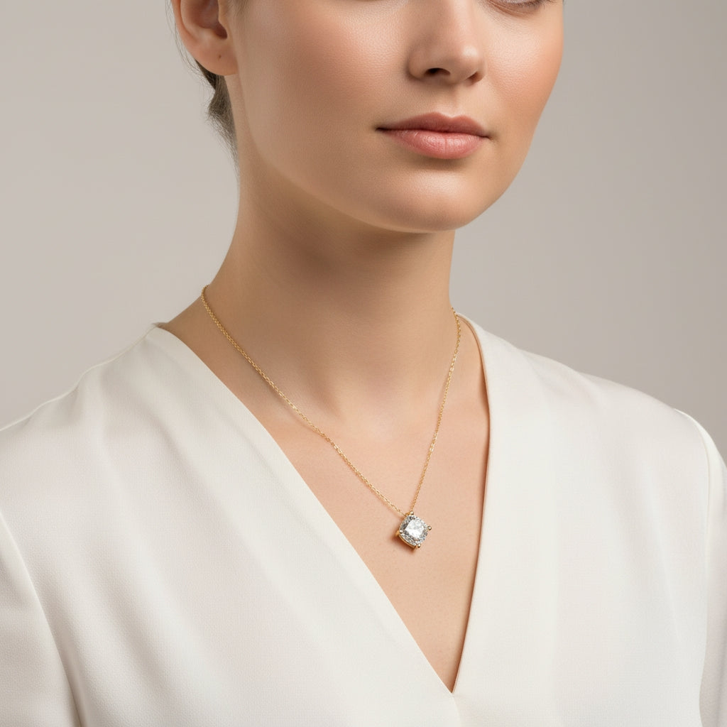 The Cushion Solitaire Pendant