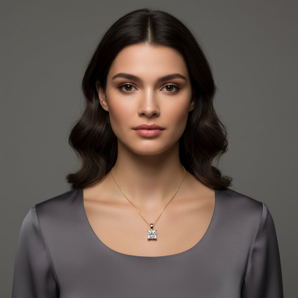 Princess Solitaire Pendant