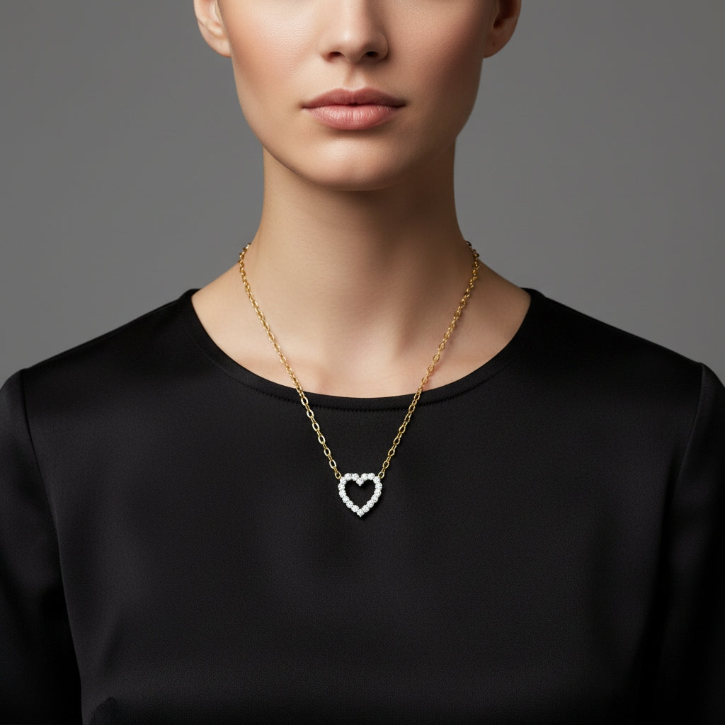 Pave Heart Pendant