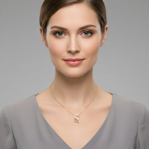 Solitaire Leaf Pendant