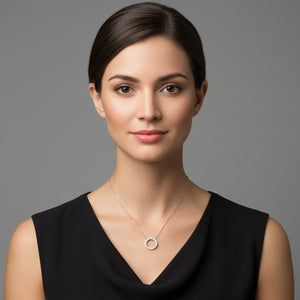 Classic Round Halo Pendant