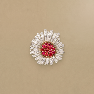 Ruby Bloom Brooch / Pendant
