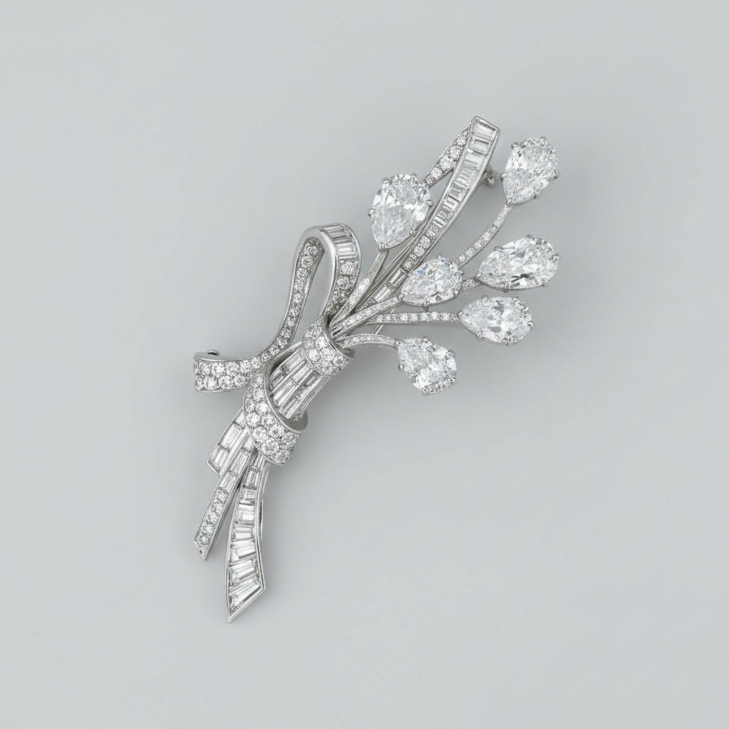 Pear Drop Posy Brooch