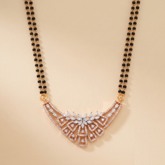 Geometric Labgrown Round Diamond Mangalsutra