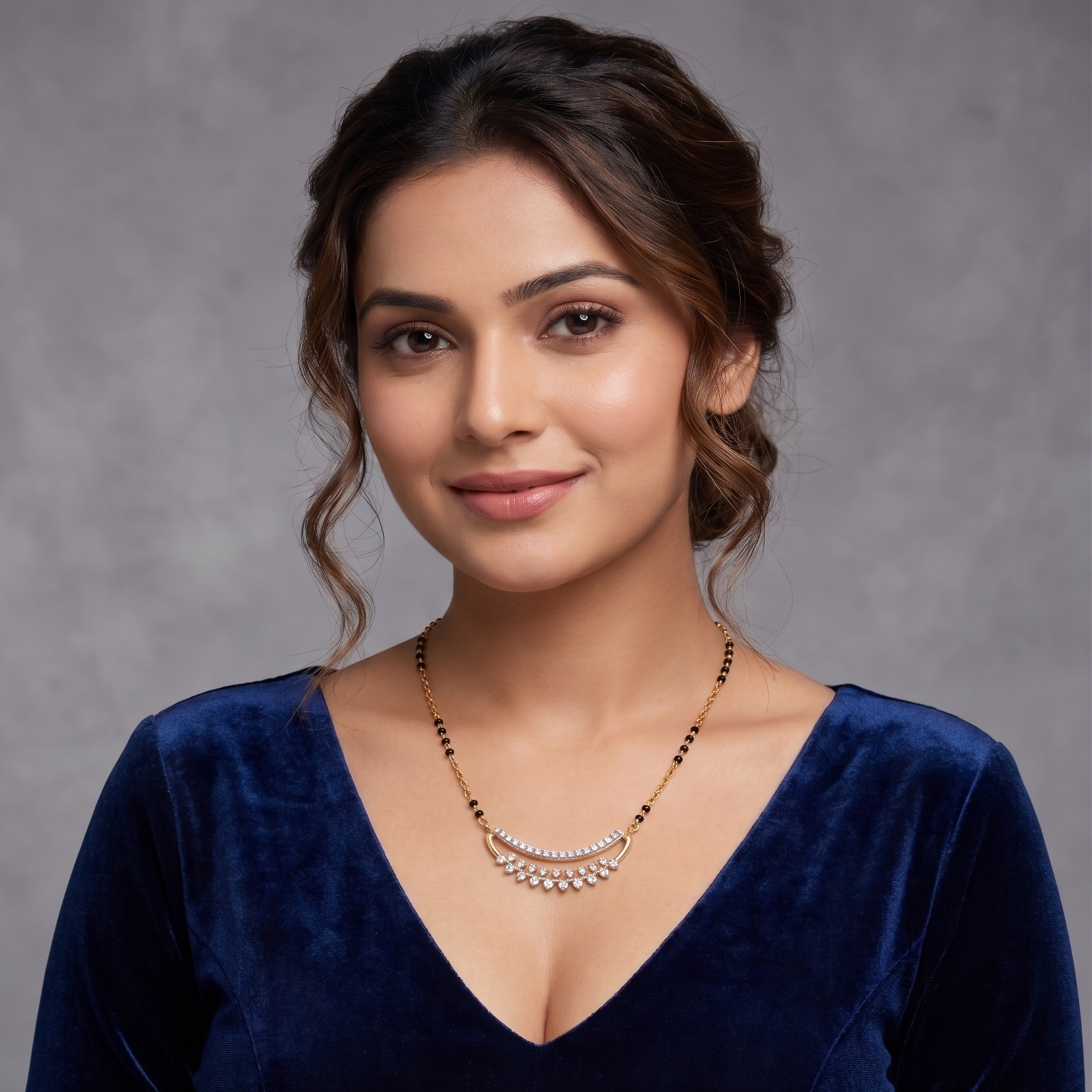 1ct Labgrown Diamond Lightweight Mangalsutra