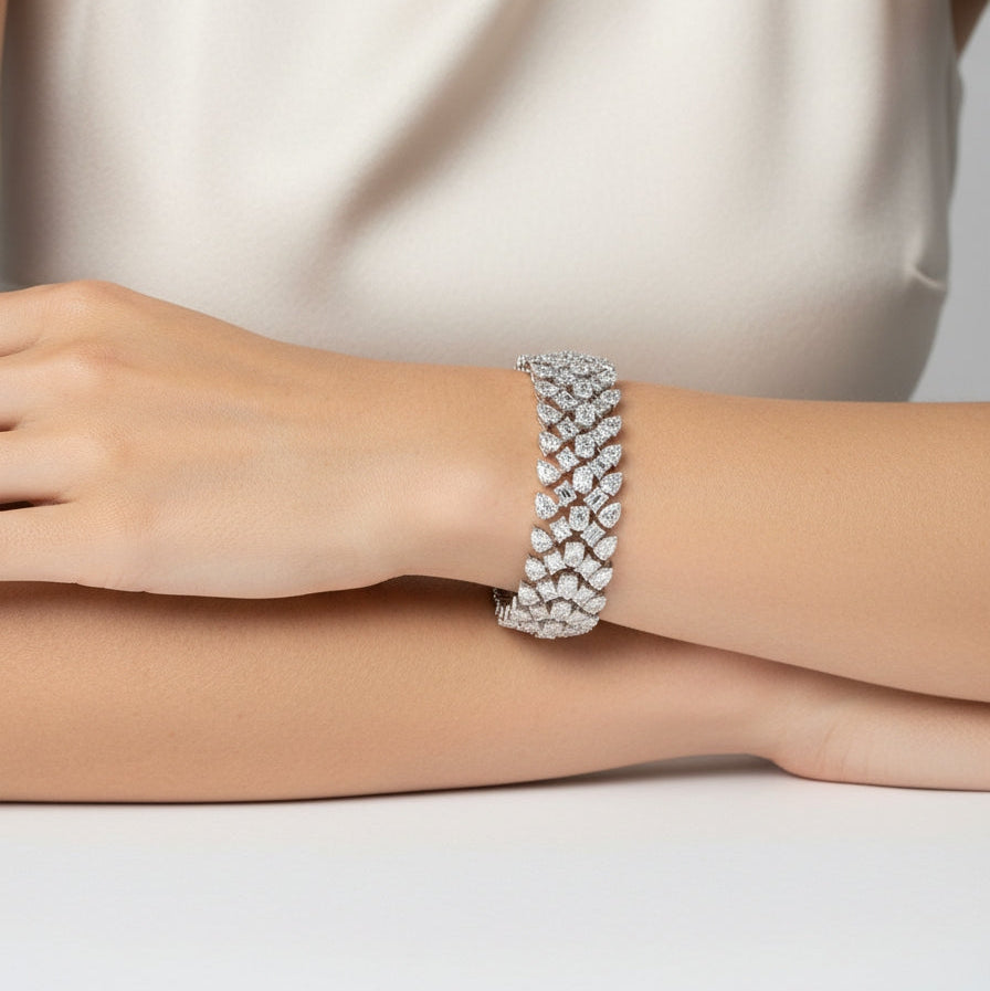 Half Broad Fancy Shapes Bangle