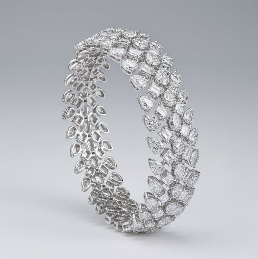 Half Broad Fancy Shapes Bangle