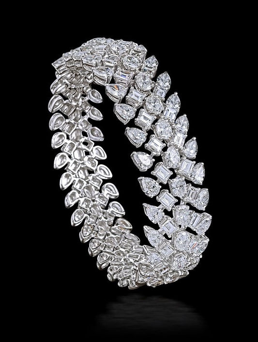 Half Broad Fancy Shapes Bracelet