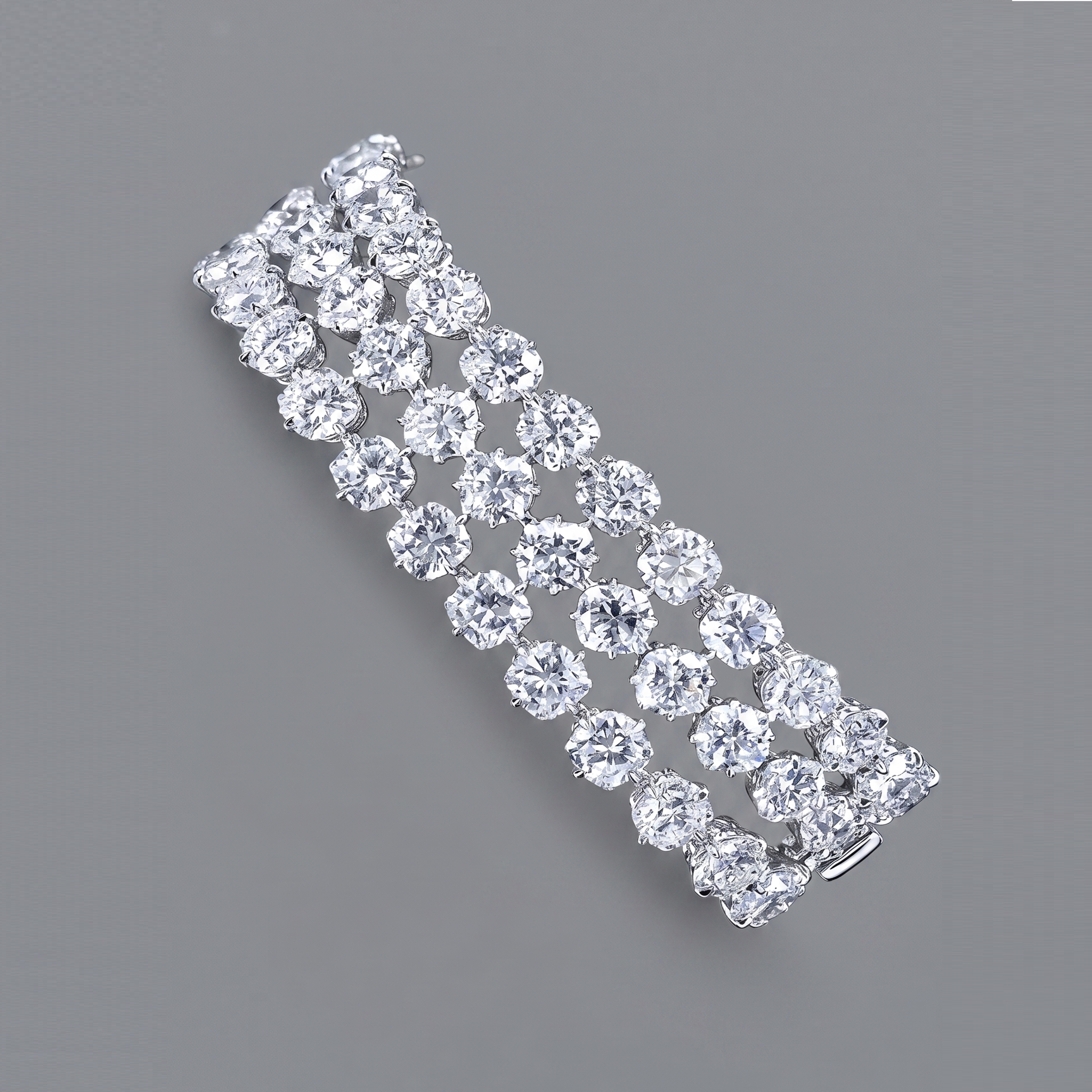 3 Line Round Broad Bracelet