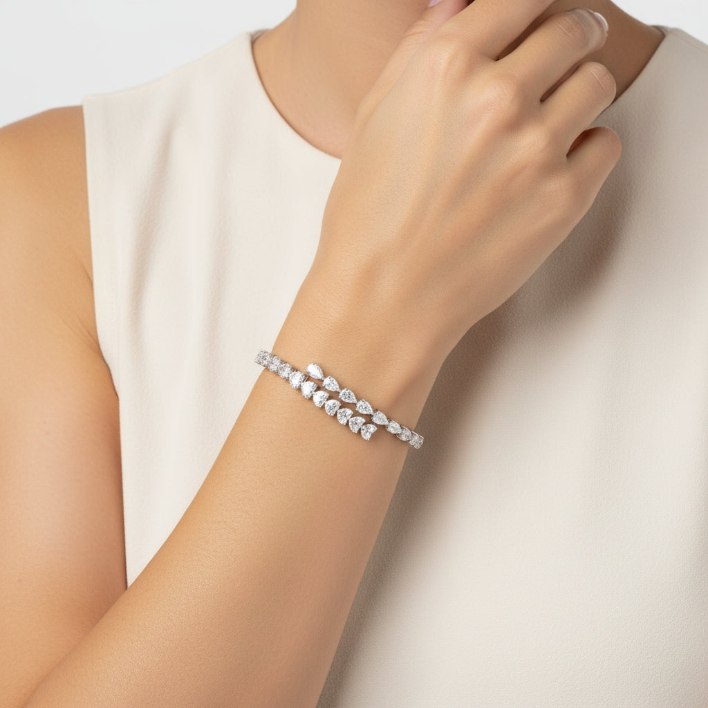 Drop and Heart fixed Bracelet