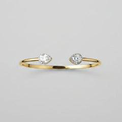 Twin Pear Cuff Bracelet