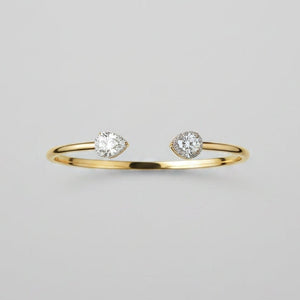 Twin Pear Cuff Bracelet