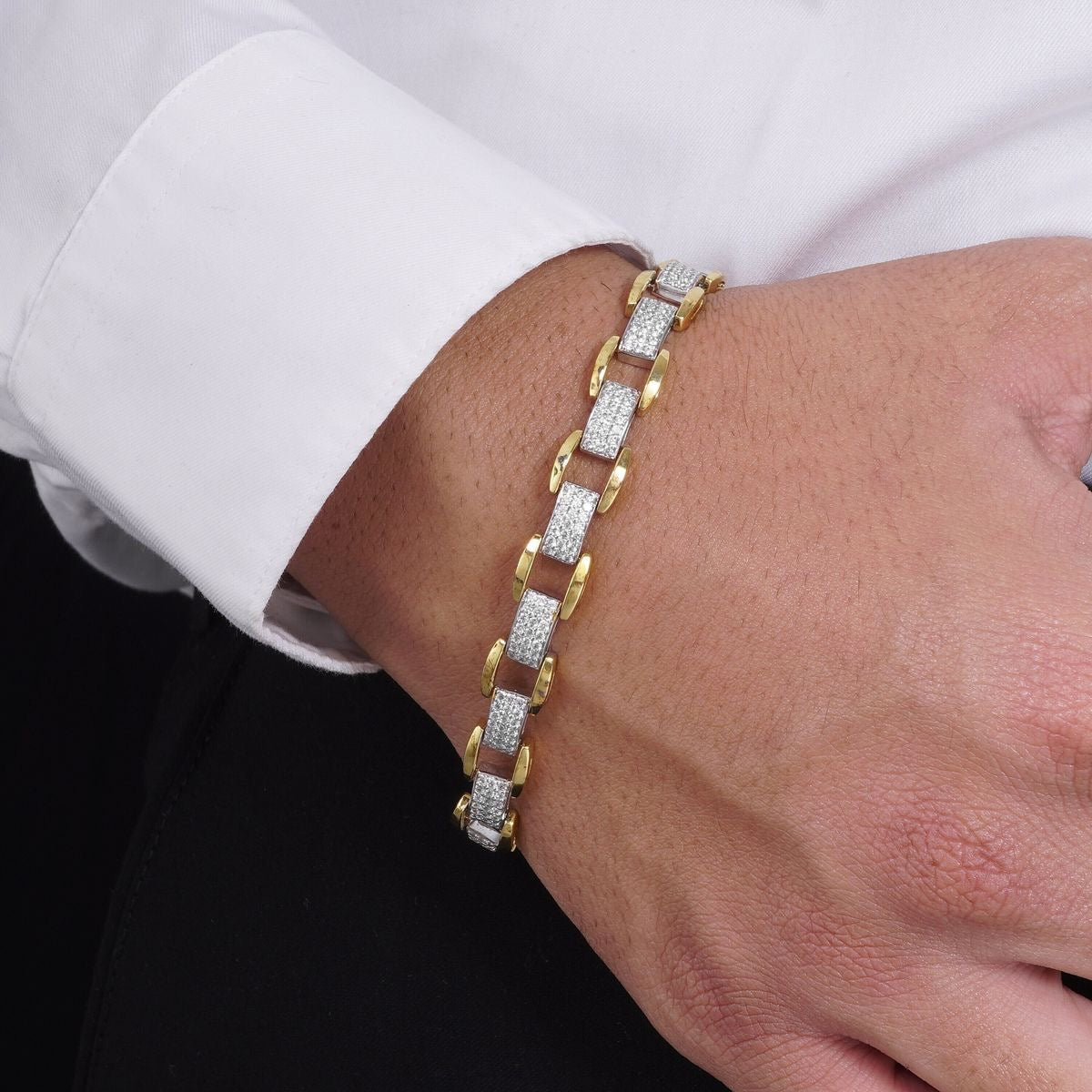 mens diamond bracelets