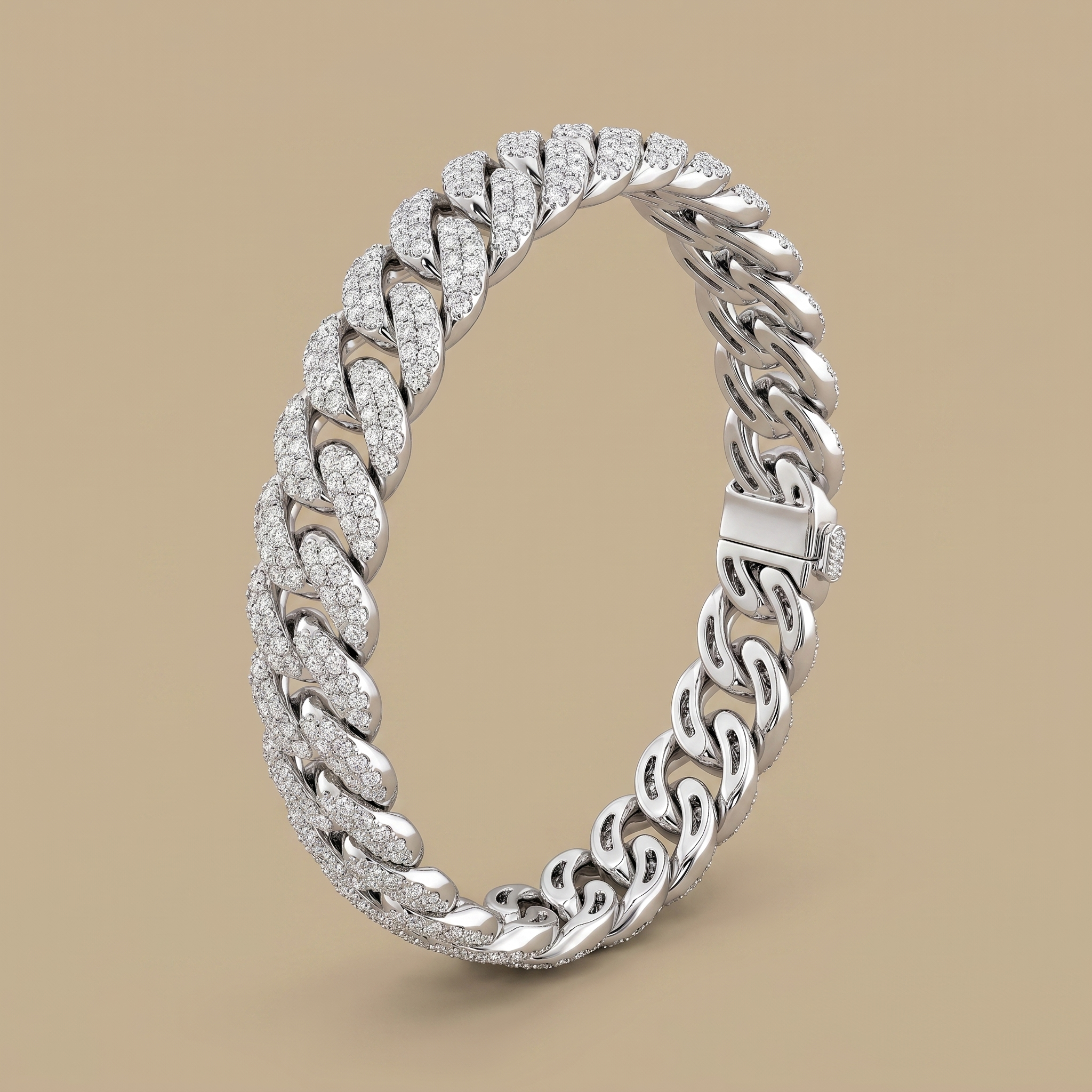 Labgrown Cuban Tennis Bracelet Men