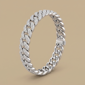 Labgrown Cuban Tennis Bracelet Men