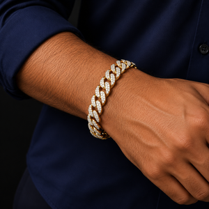 Labgrown Cuban Tennis Bracelet Men