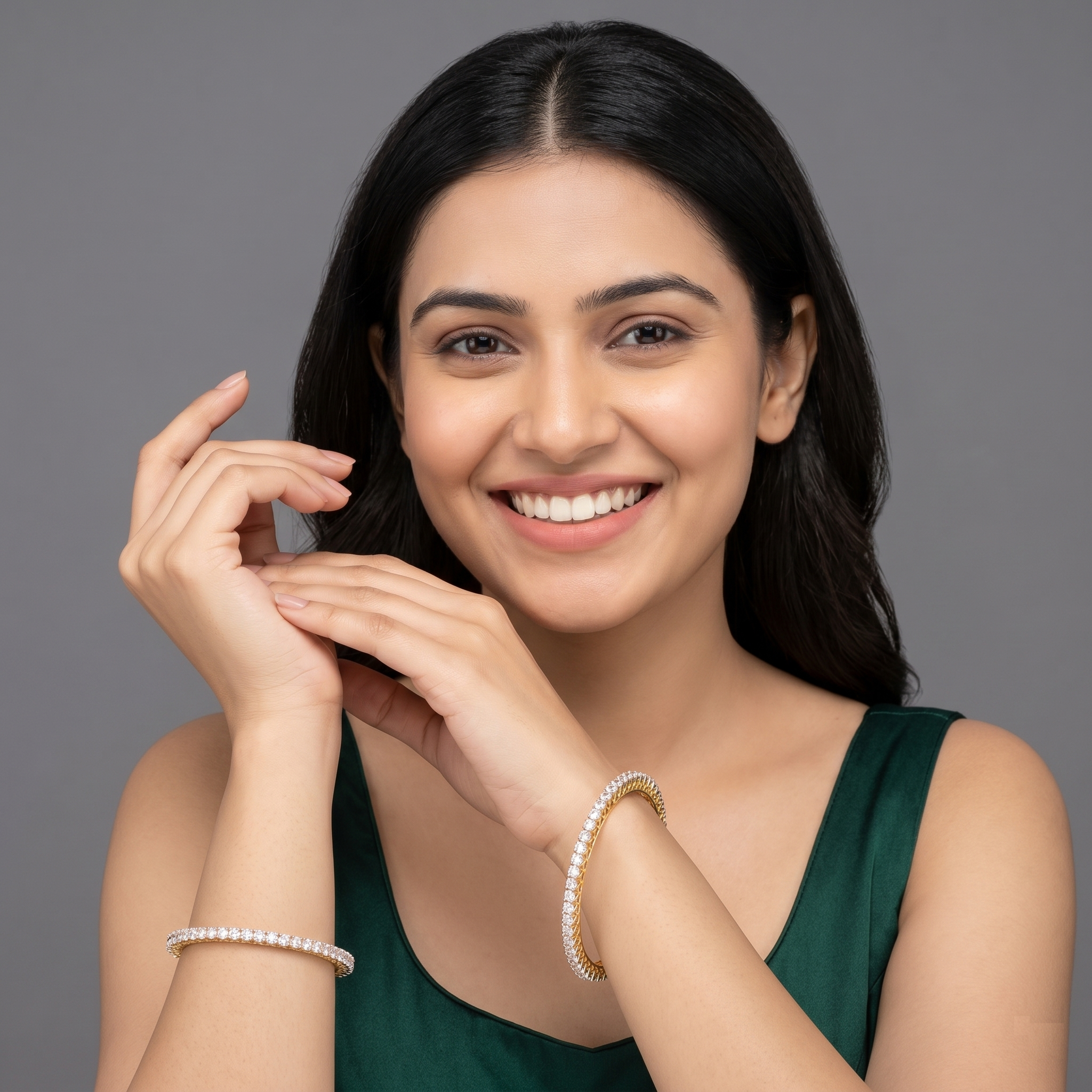 0.10cent Round Diamond Labgrown Bangle Pair