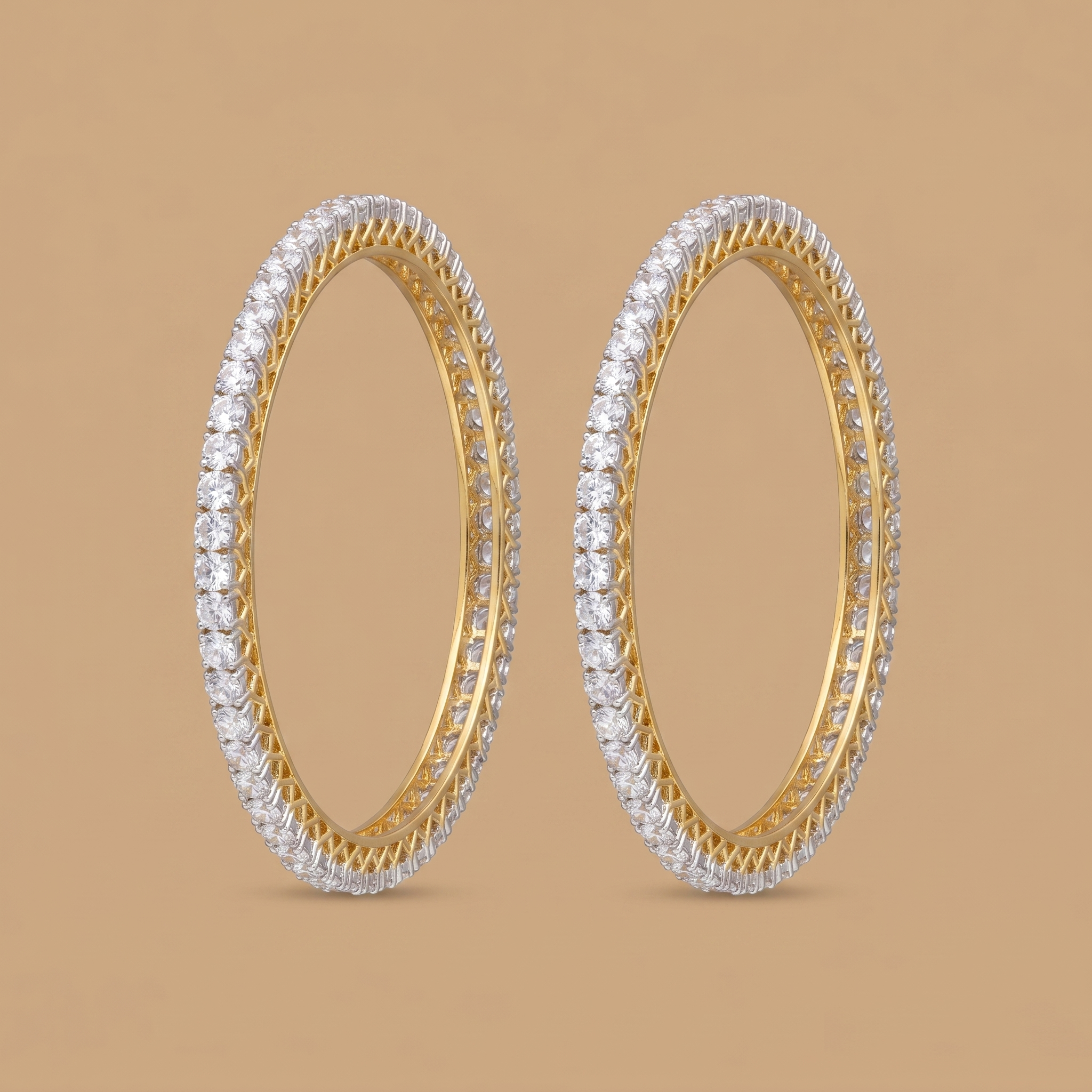 0.10cent Round Diamond Labgrown Bangle Pair