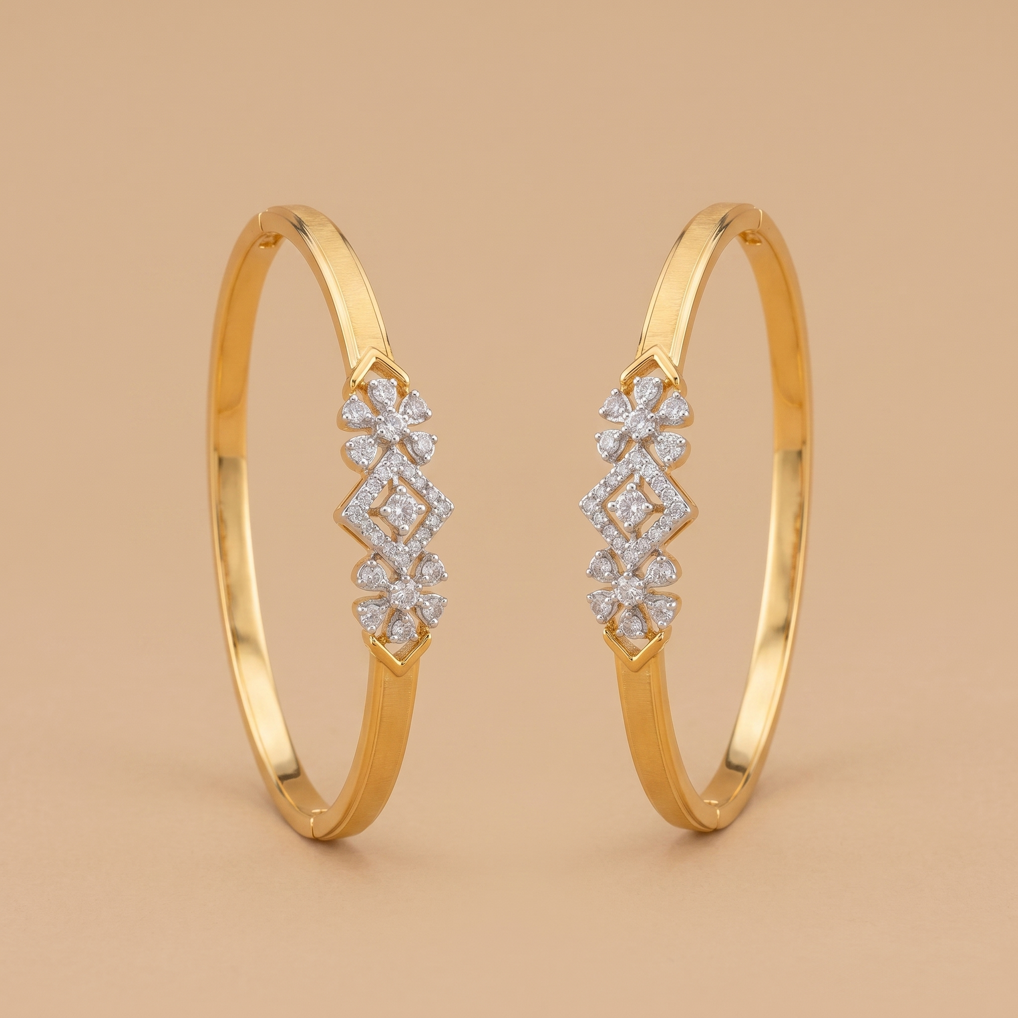 5ct Round Diamond Everyday Bangle Pair
