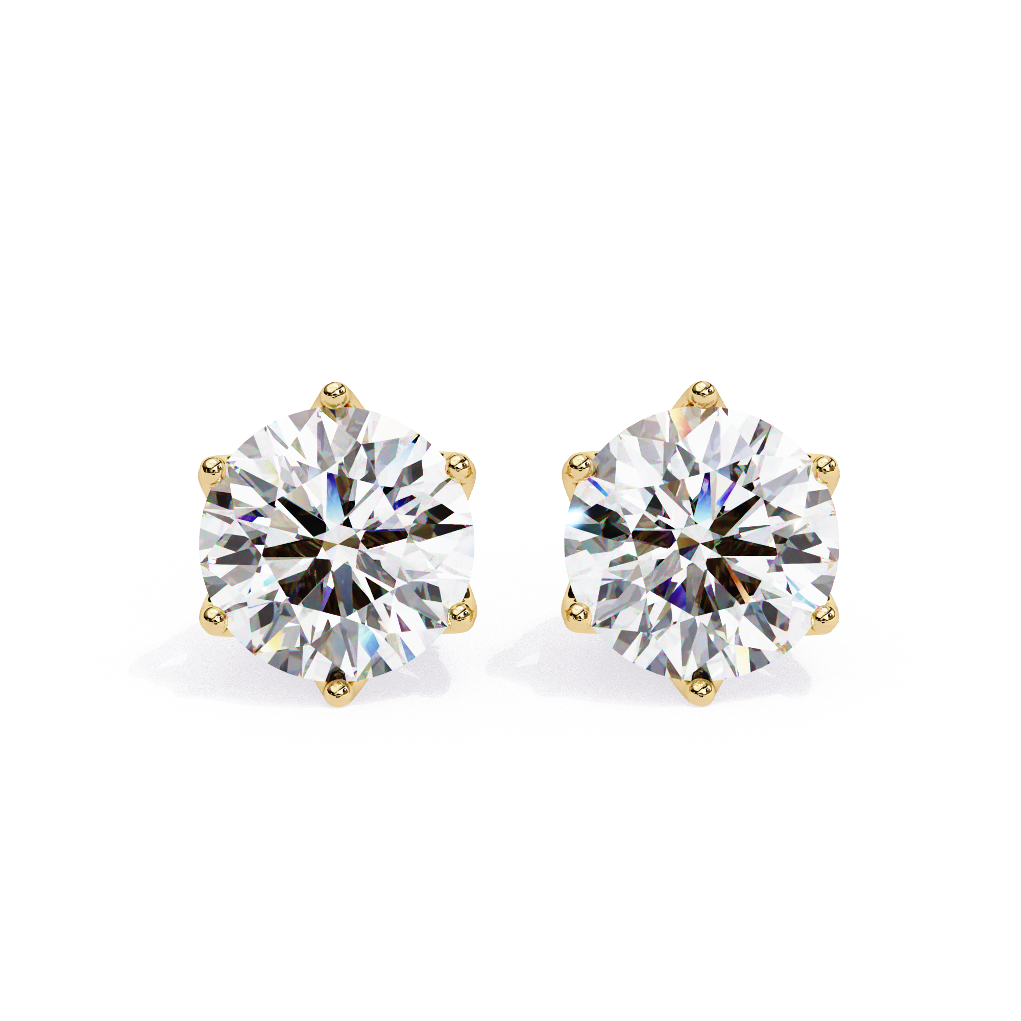 IGI-certified lab-grown round diamond stud earrings – insured secure shipping