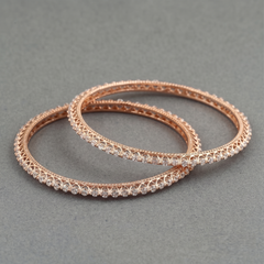 Labgrown Diamond Single Line Everyday Bangle Pair