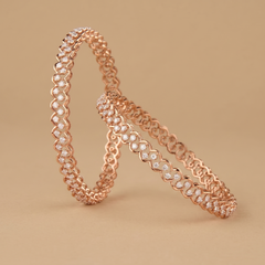 5cent Round Labgrown Diamonds Zigzag Kada Pair