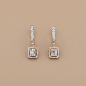 Vintage Baguette Diamond Earrings