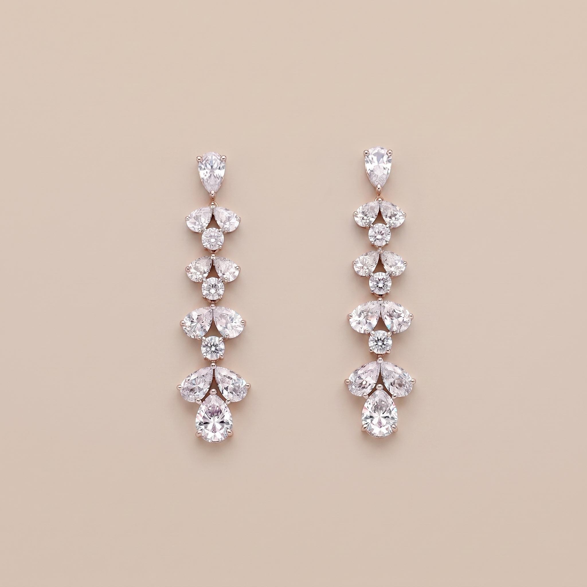 Royal Dangling Diamonds Earrings