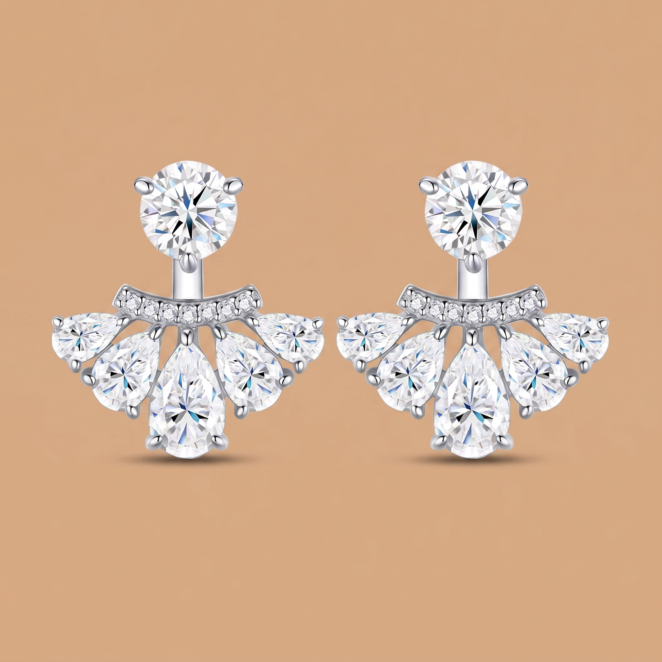 1ct labgrown solitaire jacket studs