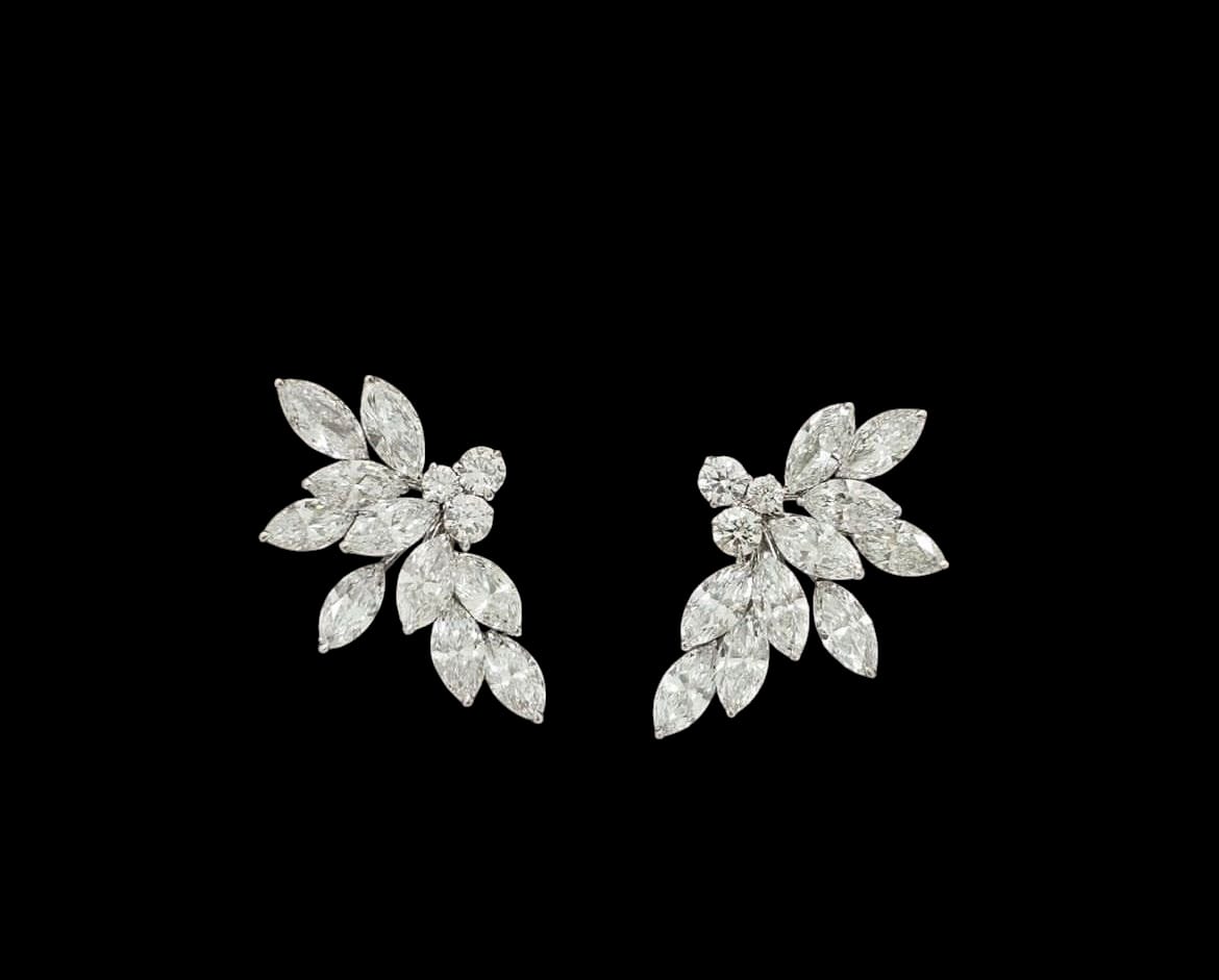 Marquise Abstract studs